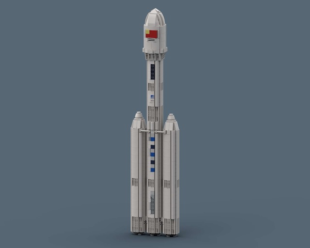 Kinetica-2 - LEGO rocket Spaceflight MOC built from 1043 Bricks, in scale 1:110