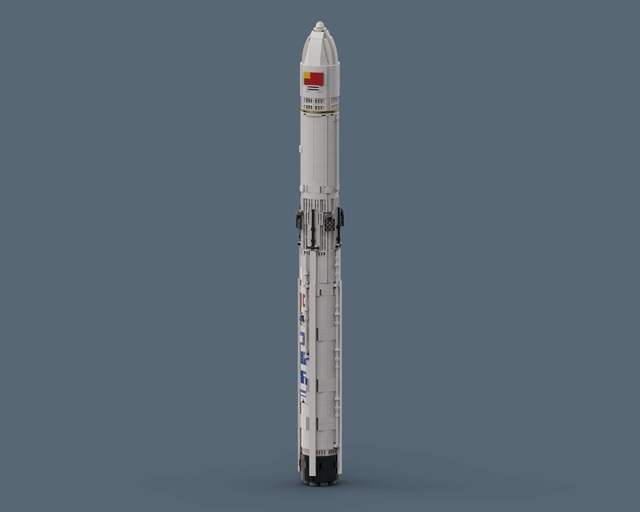 Long March 10B - LEGO rocket Spaceflight MOC built from 1097 Bricks, in scale 1:110