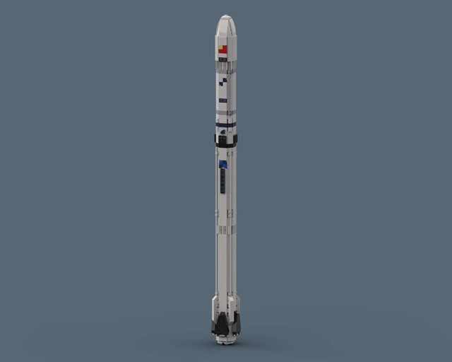 Long March 12A MOC with a scale of 110 Long March 12A - LEGO rocket Spaceflight MOC built from 919 Bricks, in scale 1:110
