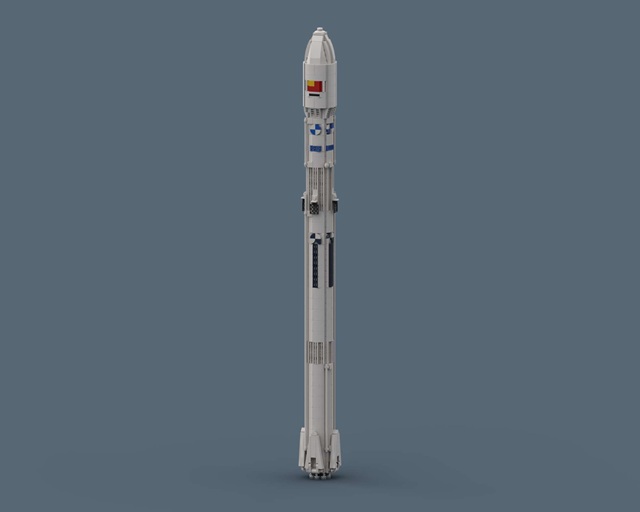 Long March 12B - LEGO rocket Spaceflight MOC built from 1089 Bricks, in scale 1:110