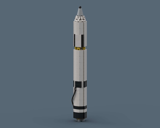 Long March 2 - LEGO rocket Spaceflight MOC built from 293 Bricks, in scale 1:110