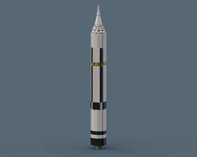 Feng Bao 1 - LEGO rocket Spaceflight MOC built from 290 Bricks, in scale 1:110