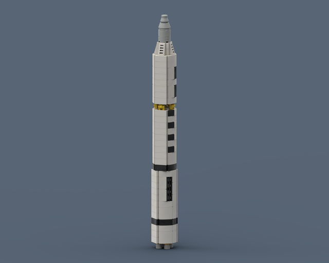 Long March 2C - LEGO rocket Spaceflight MOC built from 311 Bricks, in scale 1:110