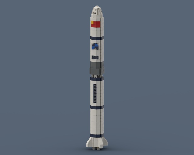 Long March 2C - LEGO rocket Spaceflight MOC built from 430 Bricks, in scale 1:110