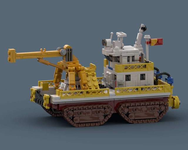 Mengzhou Tracked Recovery Ship - LEGO other Spaceflight MOC built from 636 Bricks, in scale 1:110