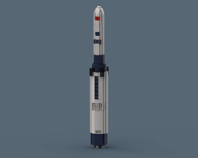 Nebula-1 - LEGO rocket Spaceflight MOC built from 284 Bricks, in scale 1:110