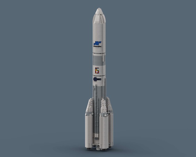 Ariane 64 - LEGO rocket Spaceflight MOC built from 1653 Bricks, in scale 1:110