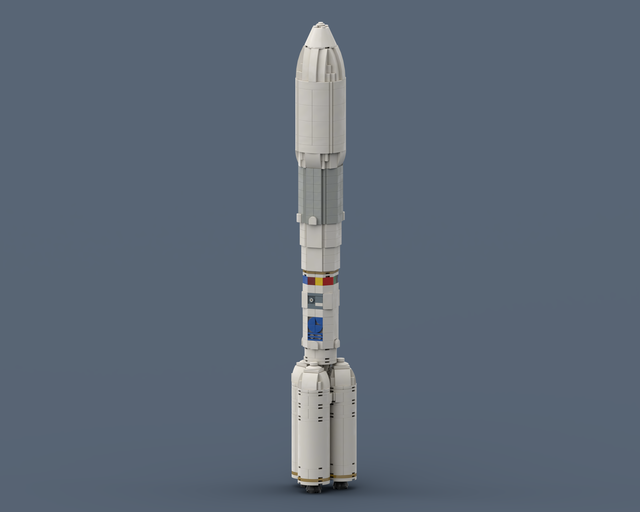 Ariane 6 2013 Concept - LEGO rocket Spaceflight MOC built from 671 Bricks, in scale 1:110