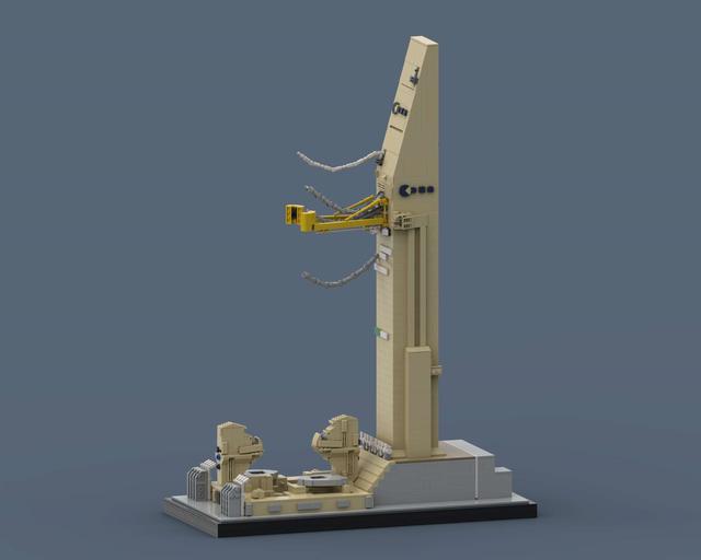 ELA-4 Launchpad - LEGO rocket Spaceflight MOC built from 2217 Bricks, in scale 1:110