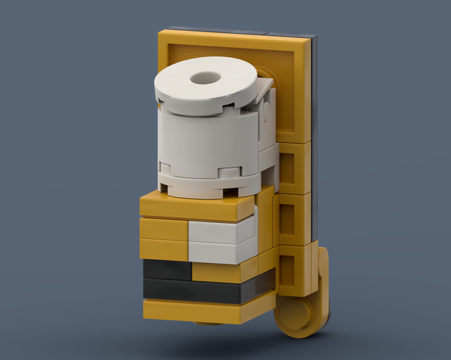 Euclid - LEGO rocket Spaceflight MOC built from 32 Bricks, in scale 1:110