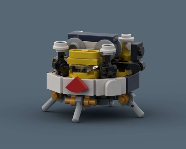 Griffin with FLIP - LEGO spacecraft Spaceflight MOC built from 81 Bricks, in scale 1:110