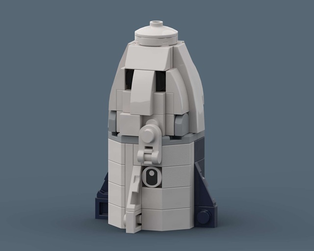Crew Dragon - LEGO spacecraft Spaceflight MOC built from 90 Bricks, in scale 1:110