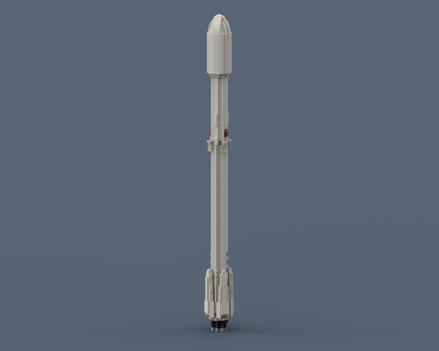 Falcon 9 Block 4 - LEGO rocket Spaceflight MOC built from 892 Bricks, in scale 1:110