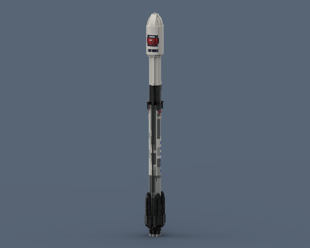 Falcon 9 Block 5 Euclid - LEGO rocket Spaceflight MOC built from 975 Bricks, in scale 1:110