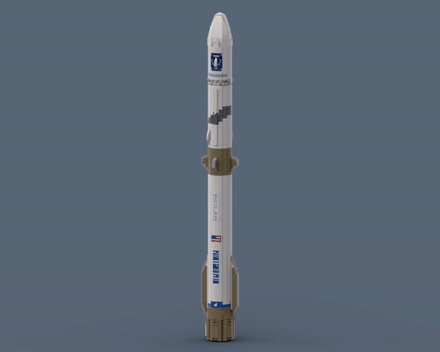 New Glenn - LEGO spacecraft Spaceflight MOC built from 2328 Bricks, in scale 1:110