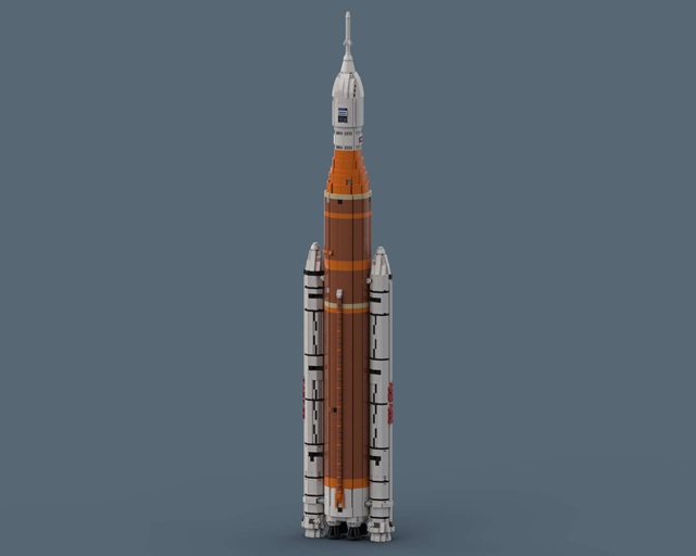 Space Launch System Block 1 Artemis 1 MOC with a scale of 110 Space Launch System Block 1 Artemis 1 - LEGO rocket Spaceflight MOC built from 4129 Bricks, in scale 1:110