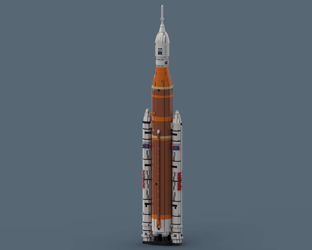 Space Launch System Block 1 Artemis 2 MOC with a scale of 110 Space Launch System Block 1 Artemis 2 - LEGO rocket Spaceflight MOC built from 4177 Bricks, in scale 1:110