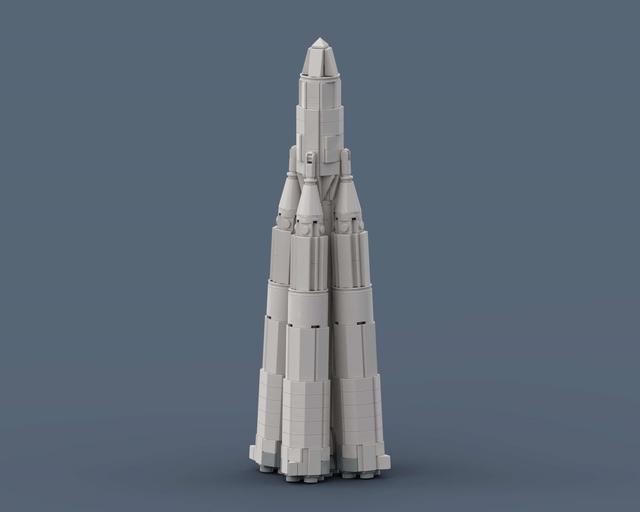 Sputnik - LEGO rocket Spaceflight MOC built from 593 Bricks, in scale 1:110