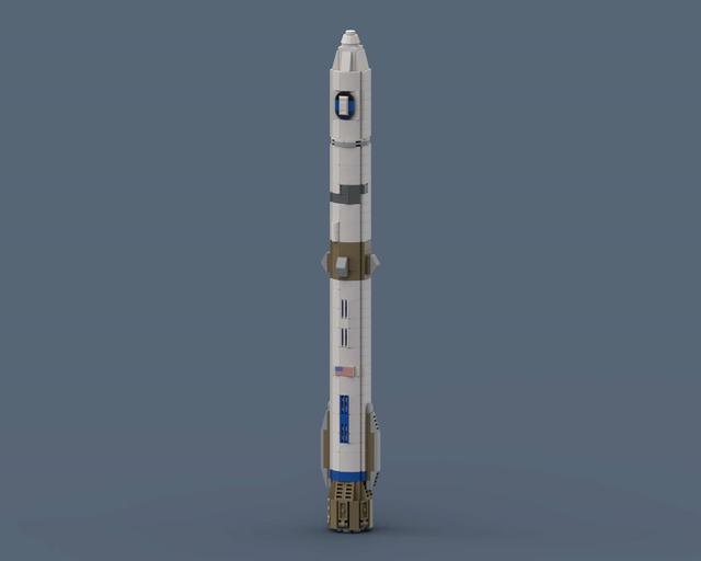New Glenn - LEGO rocket Spaceflight MOC built from 477 Bricks, in scale 1:230